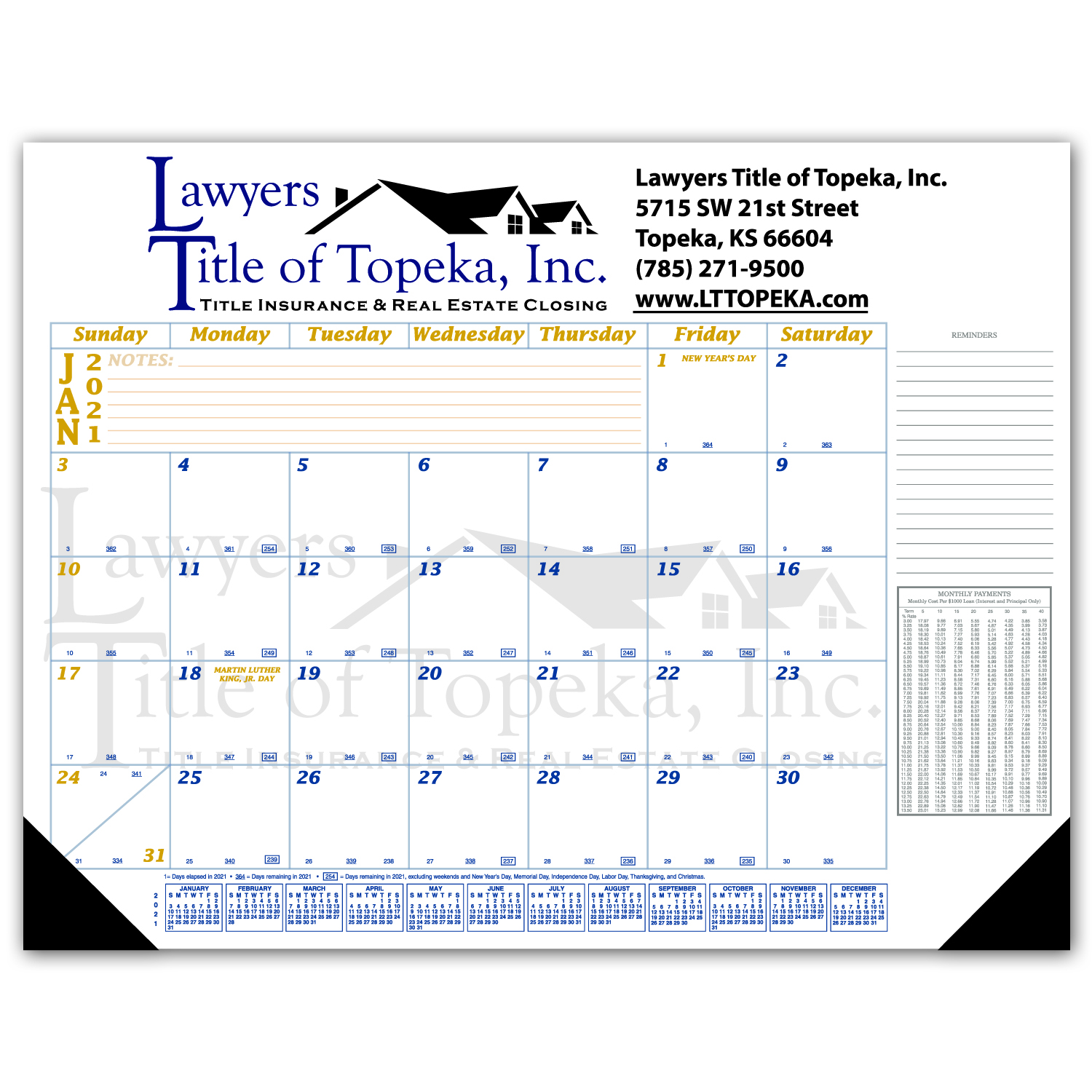 Desk Calendar Pads